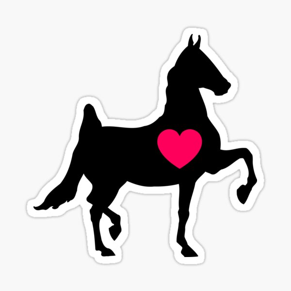 Item preview, Saddleseat Heart - Pink designed and sold by That Horse Girl.