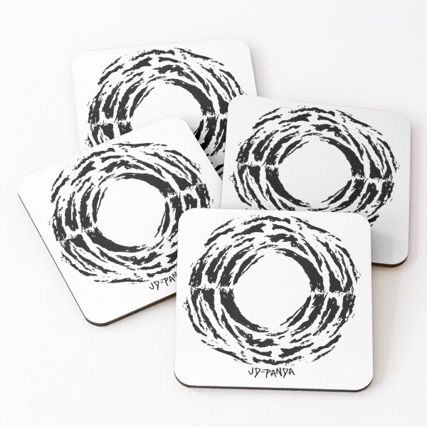 Item preview, Full Circle Linoleum Block Print in Black designed and sold by JD-PANDA.