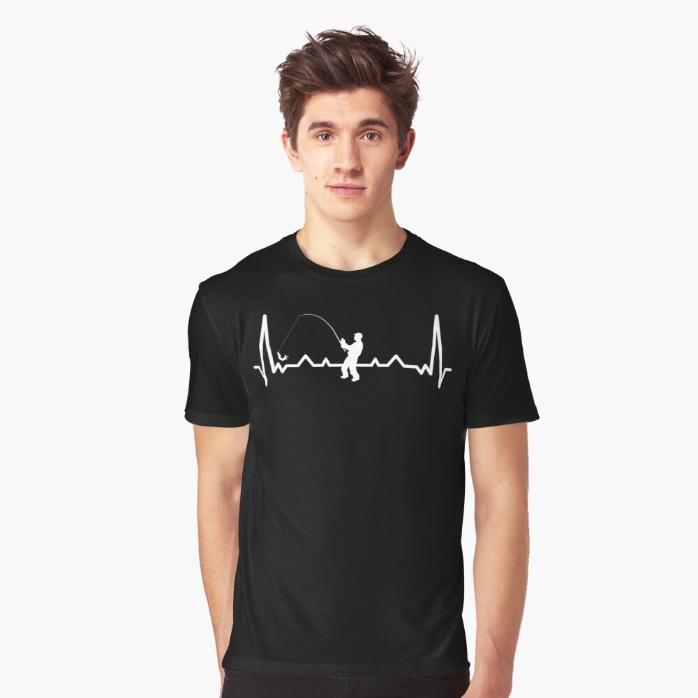 Cool Fly Fishing Fisherman Heartbeat Essential T-Shirt for Sale by  CoolSilhouettes