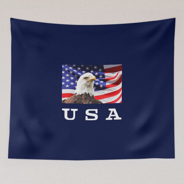 Item preview, USA, Bald Eagle, American Flag designed and sold by artistoutfitter.