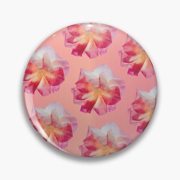 Artikelvorschau, Rosa Blumen Poly Art dekorative Muster-Design entworfen und verkauft von Krystian Stafford.