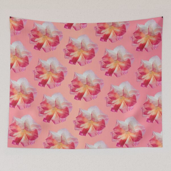 Item preview, Pink Floral Poly Art Decorative Pattern Design designed and sold by Krystian Stafford.