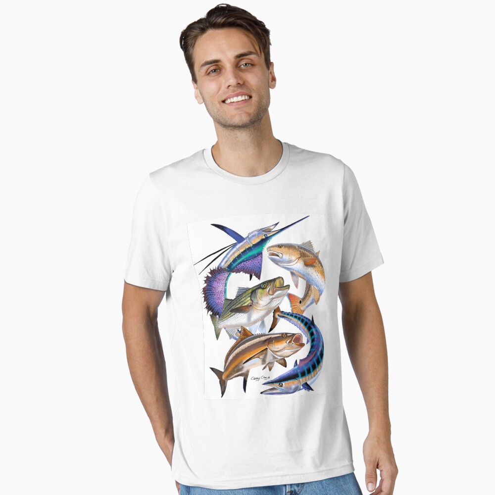 Vista previa del artículo con la obra «Camiseta esencial», diseñado y vendido por Bluemarlin.