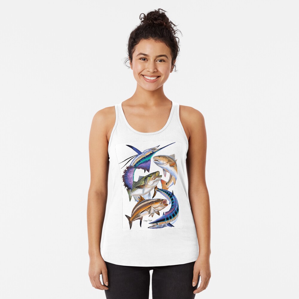 Vista previa del artículo con la obra «Camiseta con espalda nadadora», diseñado y vendido por Bluemarlin.