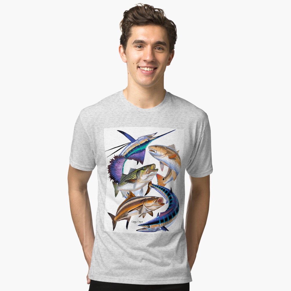 Vista previa del artículo con la obra «Camiseta de tejido mixto», diseñado y vendido por Bluemarlin.