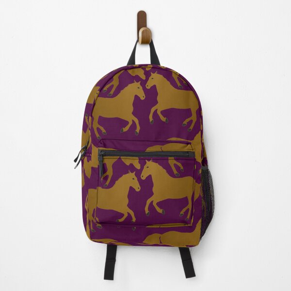 Item preview, Seamless Brown Horse Pattern (Tyrian Purple) designed and sold by Davey's Designs.