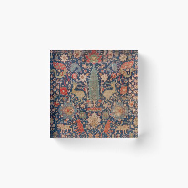 Item preview, 17th Century Persian Rug Print with Animals designed and sold by Vintage Wall Art.