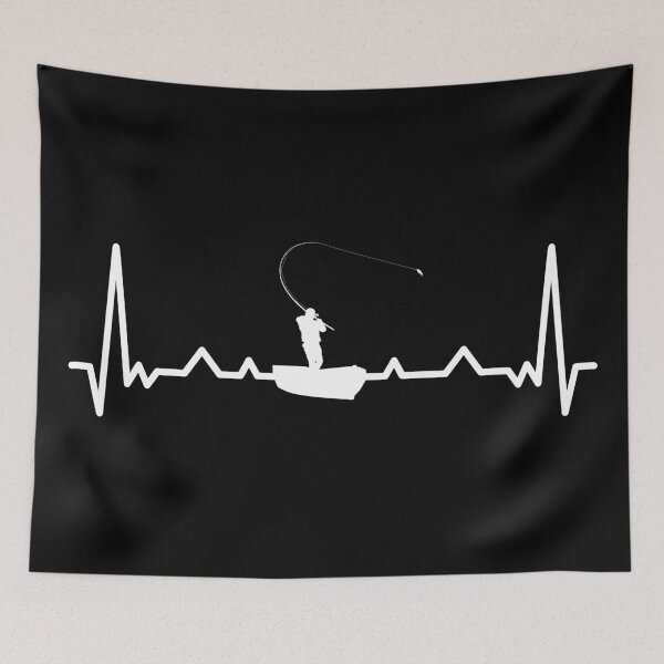 Item preview, Fly Fishing Fisherman Heartbeat designed and sold by CoolSilhouettes.