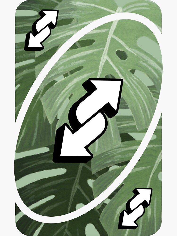 Trippy green Uno reverse card Sticker for Sale by Shred-Lettuce