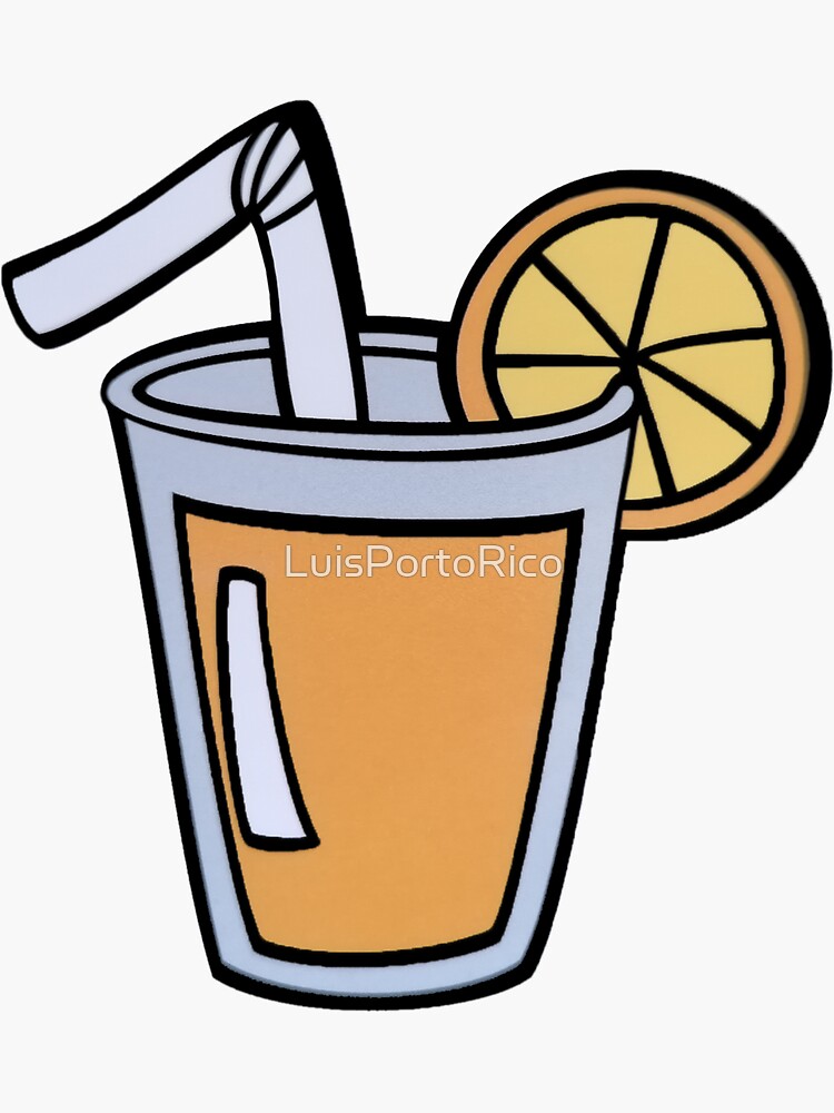 "Orange Juice" Sticker by LuisPortoRico Redbubble