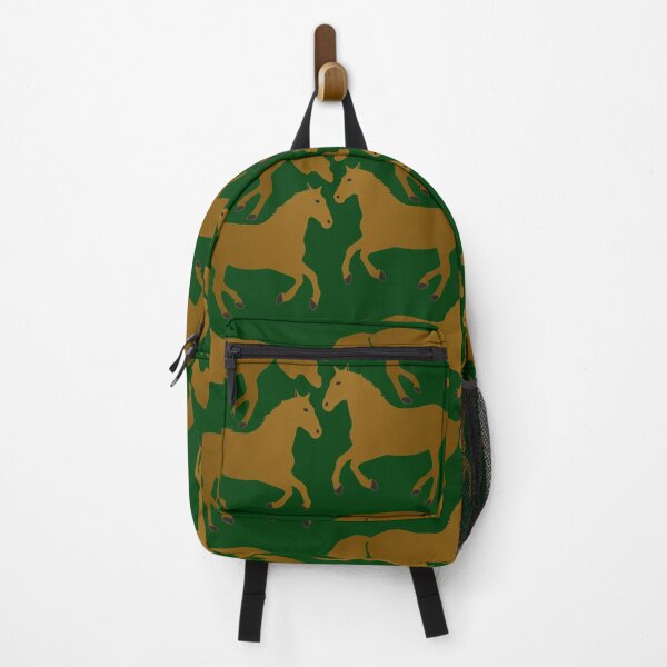 Item preview, Seamless Brown Horse Pattern (british racing green) designed and sold by Davey's Designs.