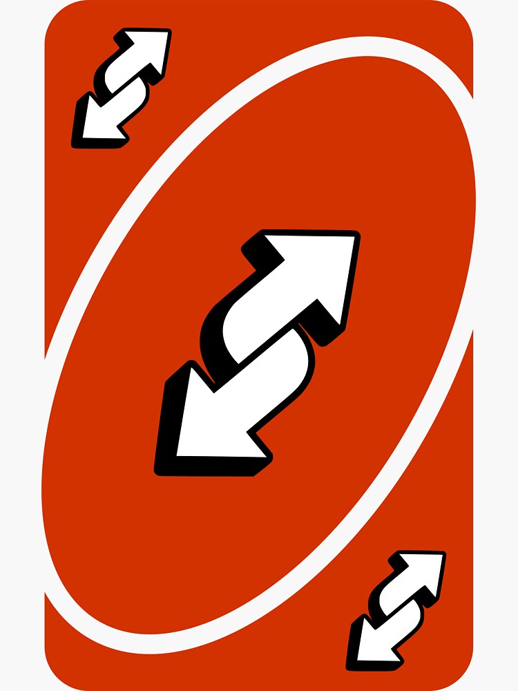 Red uno reverse card | Sticker