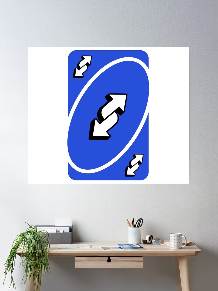 Blue Uno Reverse Card | Greeting Card