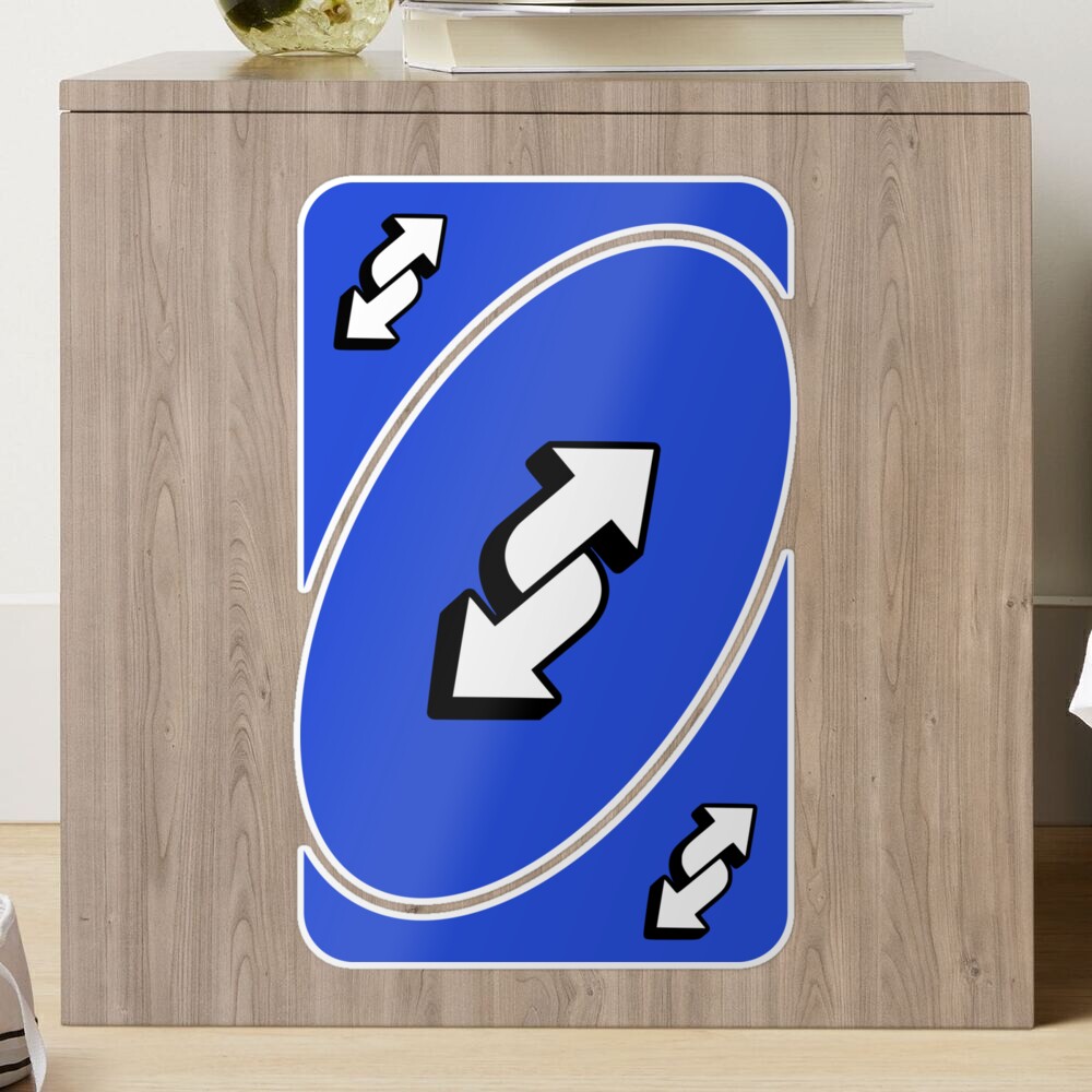 Blue Reverse Card Uno Sticker - Blue Reverse Card Uno Mattel163Games -  Discover & Share GIFs