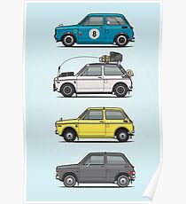 Stack of Honda N360 N600 Kei Cars Poster
