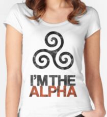 I'M THE ALPHA Women's Fitted Scoop T-Shirt