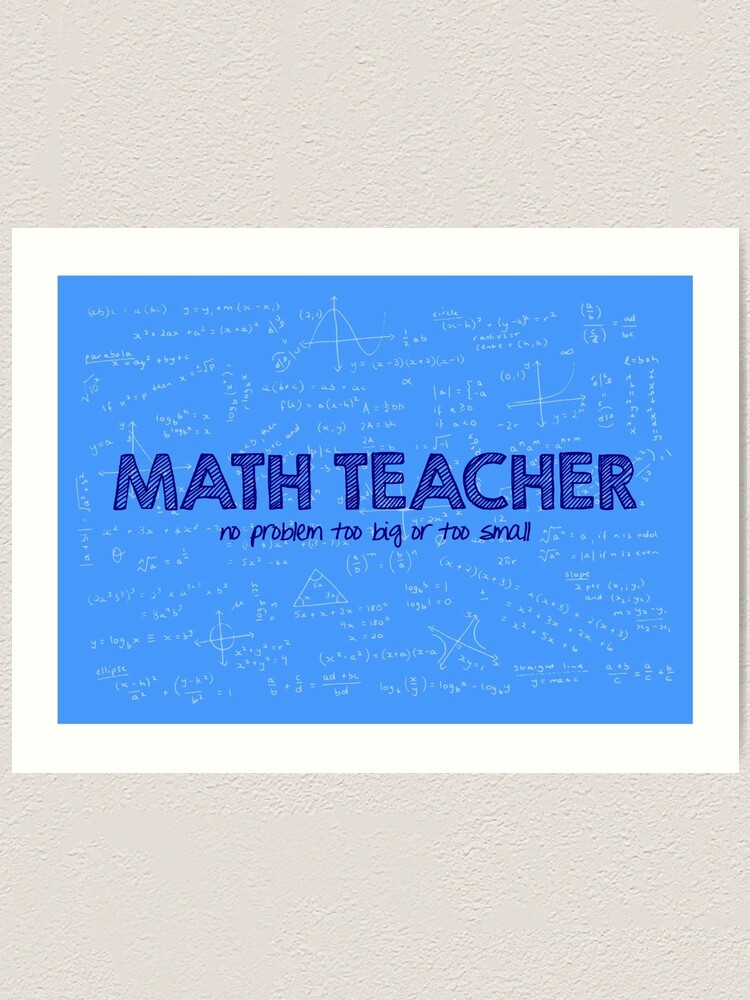 Math Teacher (no problem too big or too small) - blue Leggings