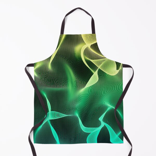 Item preview, Elegant Abstract Waves 2 -Turquoise Green and Yellow- designed and sold by lematworks.