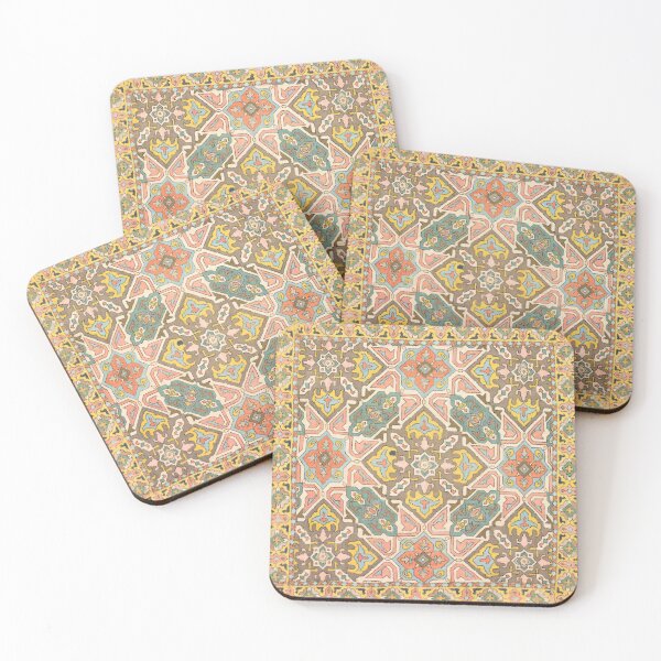 Item preview, Geometric Persian Embroidery Print, 1800s designed and sold by Vintage Wall Art.