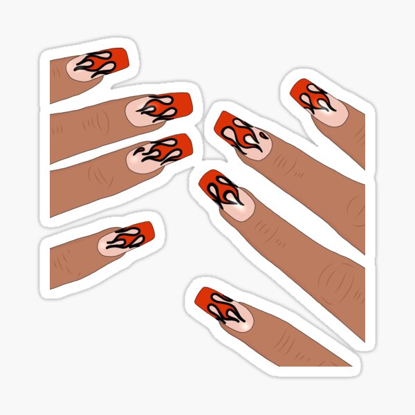 Kylie Jenner Nails Stickers Redbubble