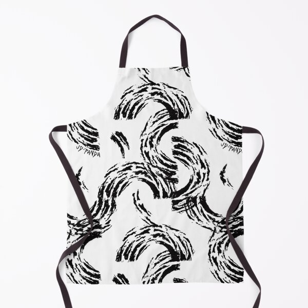 Item preview, Tossed Semi-Circles Linoleum Block Print in Black designed and sold by JD-PANDA.