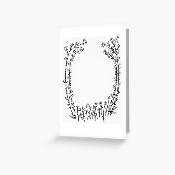 Wildflower Border Greeting Card