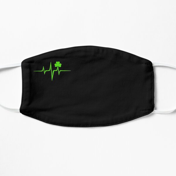 Music Pulse Irish, Frequency, Wave, Heartbeat, Shamrock Mask