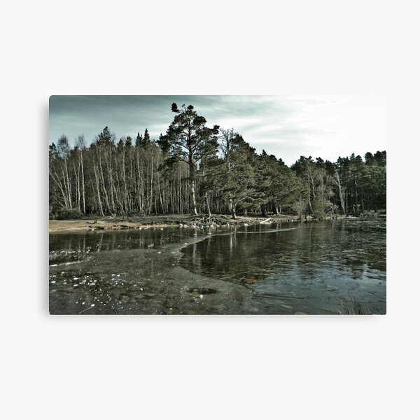 Frozen Loch an Eillen Aviemore Canvas Print