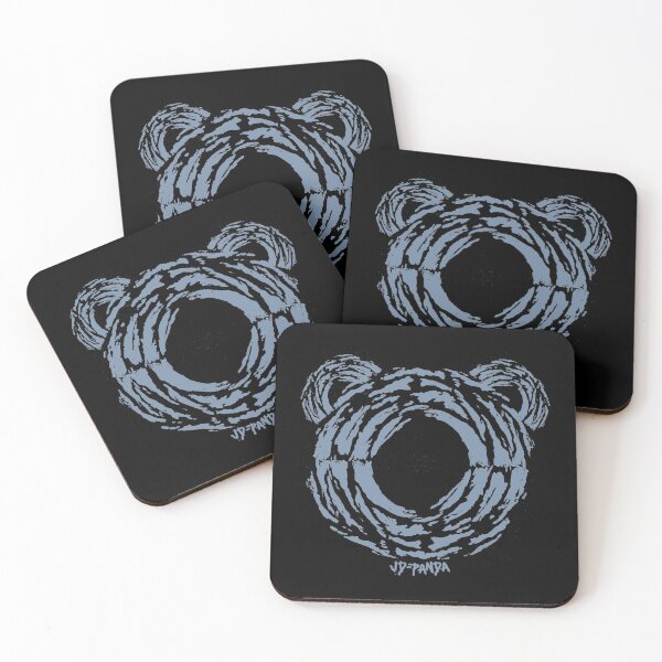 Item preview, Panda Bear Outline Linoleum Block Print in Faded Denim designed and sold by JD-PANDA.