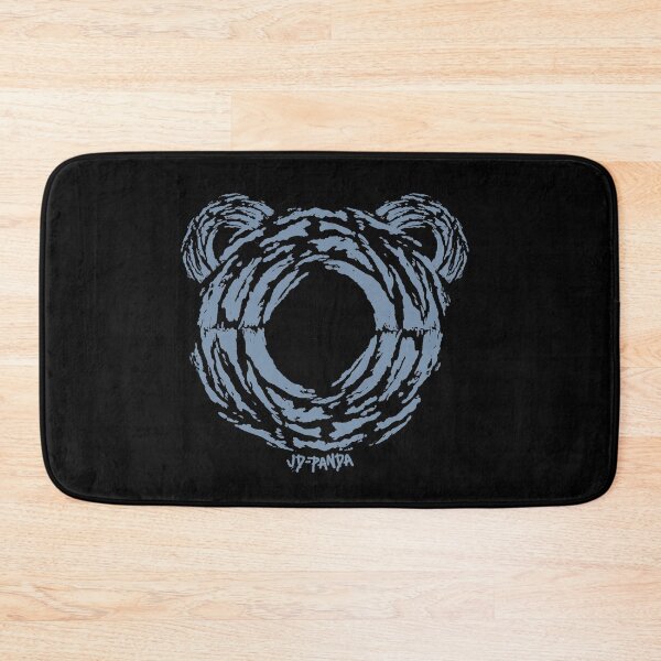 Item preview, Panda Bear Outline Linoleum Block Print in Faded Denim designed and sold by JD-PANDA.