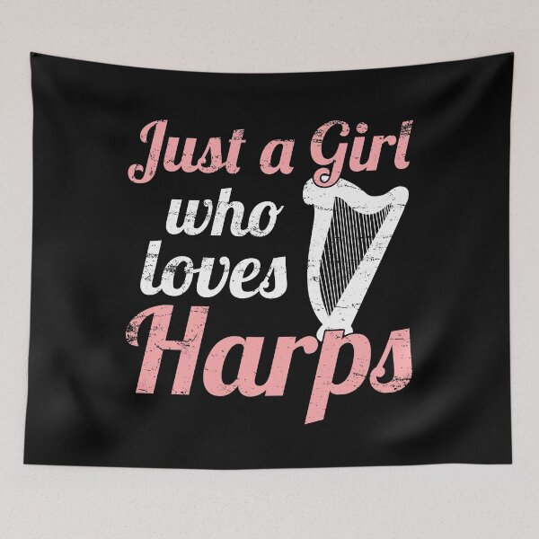 Item preview, Harp Music Girl designed and sold by 4tomic.