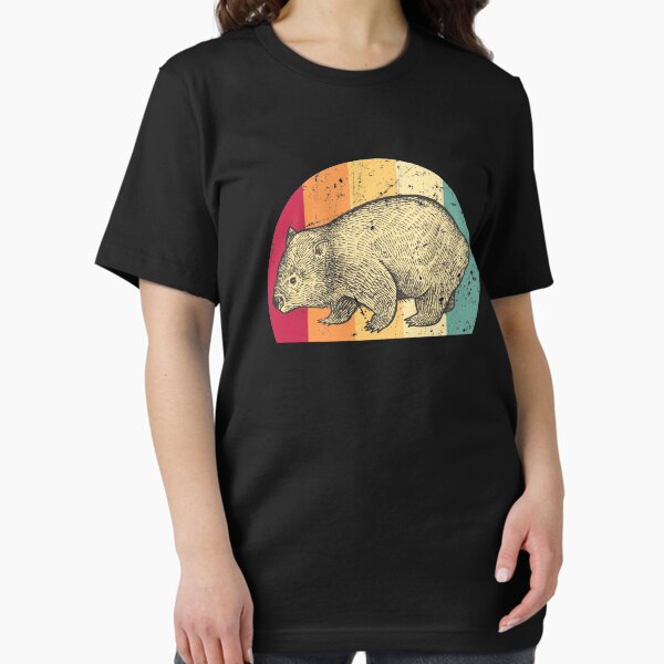 Vista previa del artículo con la obra «Wombat retro», diseñado y vendido por ninarts.