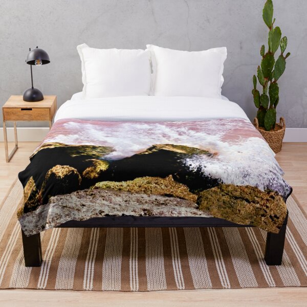 Item preview, Pink Seas / Splashing Waves / Rocky Shore /Pink Water / Crashing Waves / Mexico designed and sold by artenvironments.