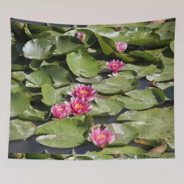 Item preview, Pink water lilies flowers and leaves  designed and sold by EstelleRossetti.