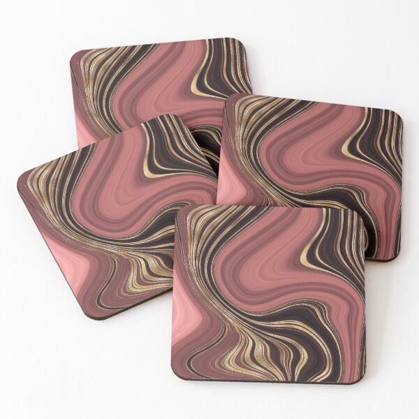 Item preview, Agate black pink and gold texture designed and sold by Sanskrati.