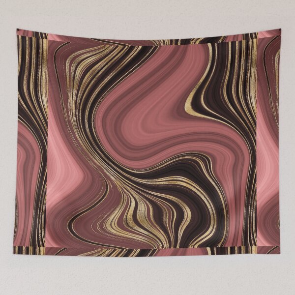 Item preview, Agate black pink and gold texture designed and sold by Sanskrati.