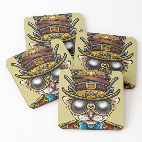 Item preview, Steampunk Cat Art designed and sold by Meliafroggy.