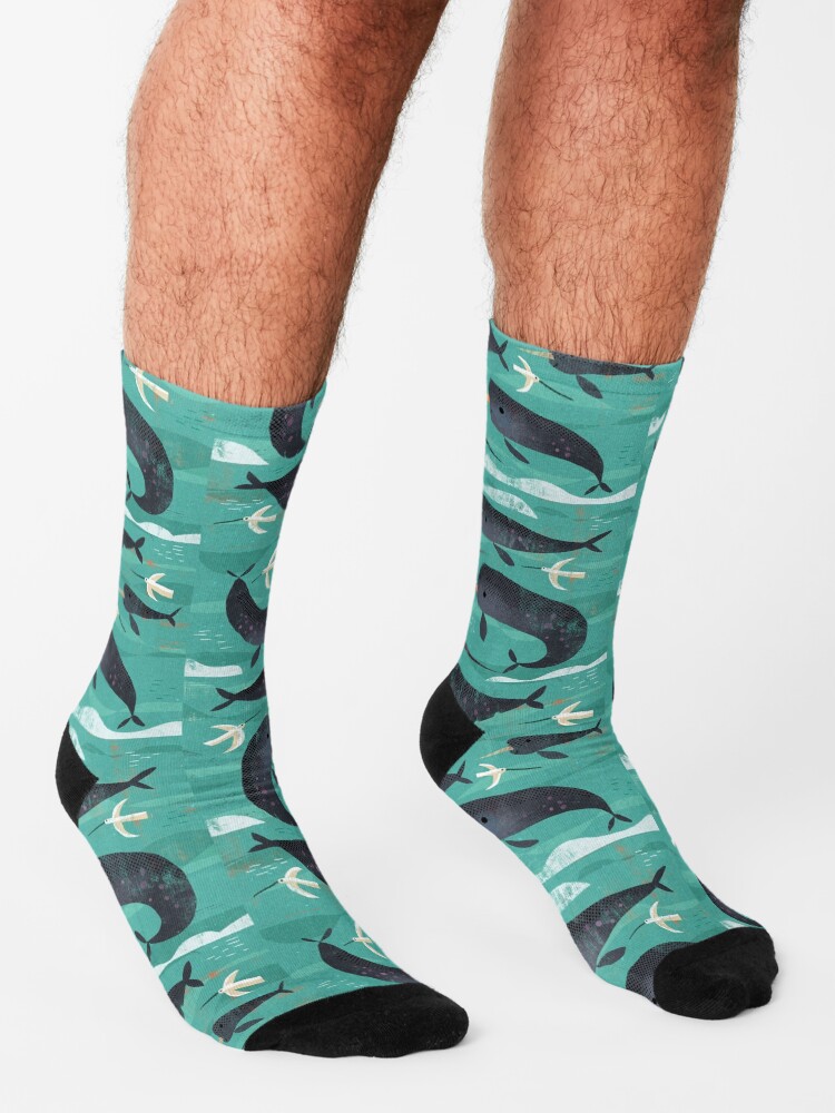 Alternate view of Narwhals and Narbirds Socks