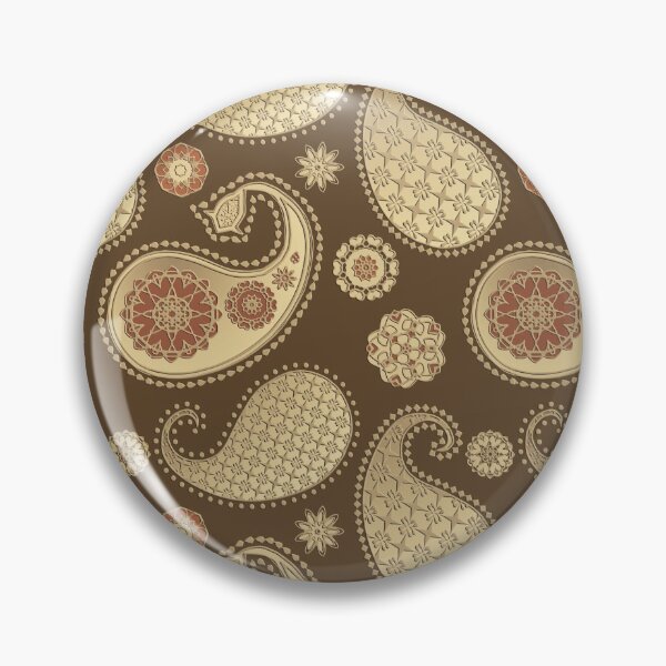Item preview, Paisley pattern, Gold on Chocolate Brown designed and sold by Marymarice.