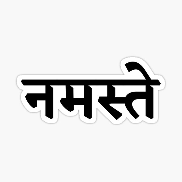 Namaste In Hindi Sticker For Sale By SoumyajeetC Redbubble   St,small,507x507 Pad,600x600,f8f8f8 