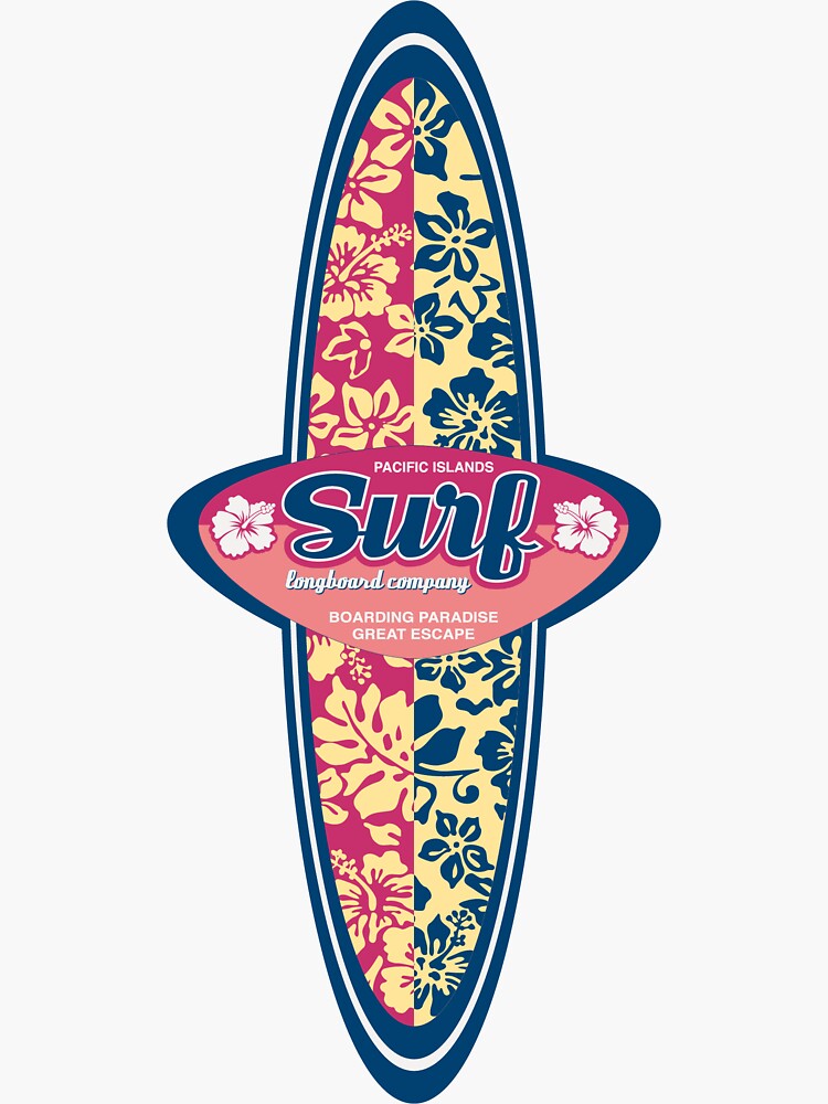 “Vintage Surf” Sticker for Sale by alexrow | Redbubble