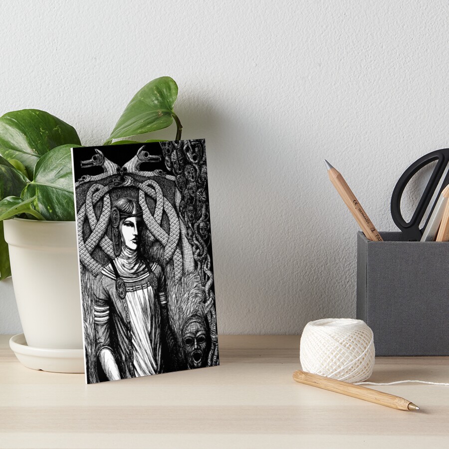 Hel, Goddess of Underworld (2014) Art Board Print