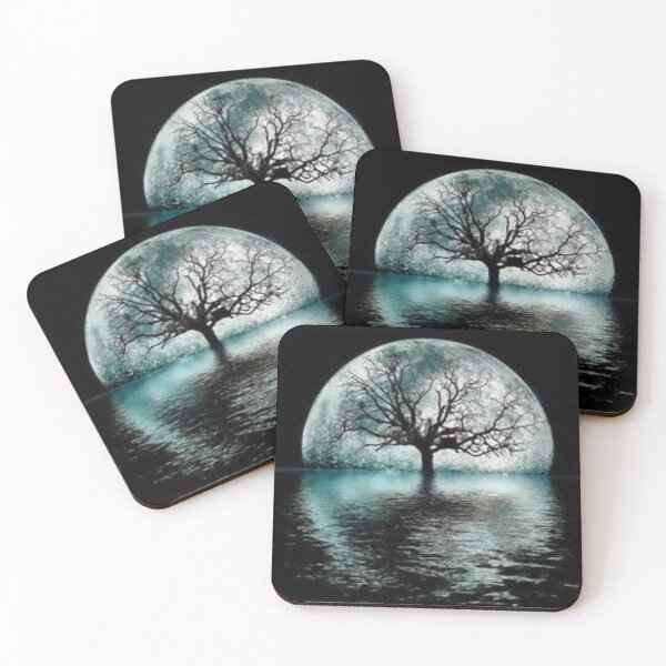 Aperçu de l'œuvre tree night romantic moons shadow créée et vendue par wail9dz.