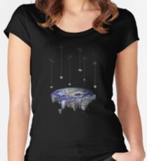 Flat Earth Women's Fitted Scoop T-Shirt