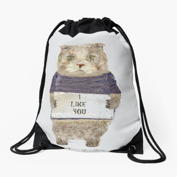 i like you Drawstring Bag