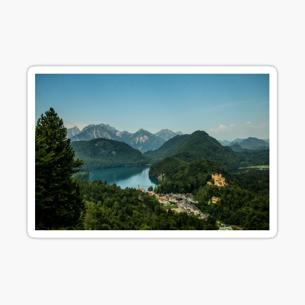 Schloss Hohenschwangau from Schloss Neuschwanstein Sticker