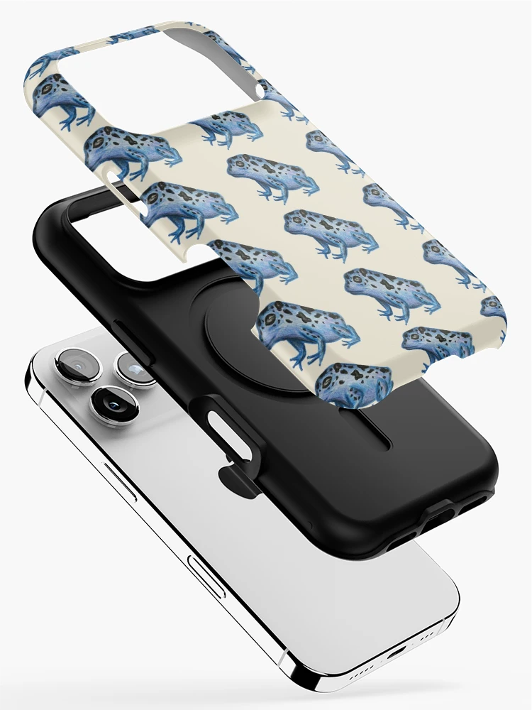 Thumbnail 2 of 4, iPhone Case, Blue Frog Pattern designed and sold by CreativeDragon1.