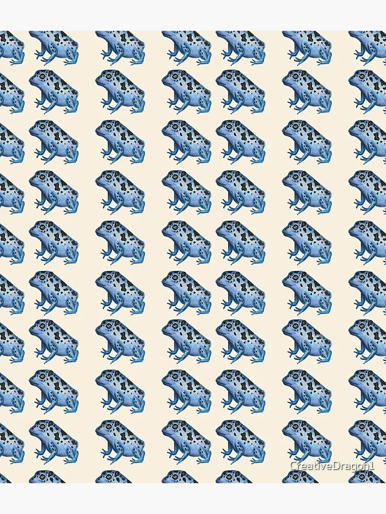 Thumbnail 3 of 3, Backpack, Blue Frog Pattern designed and sold by CreativeDragon1.