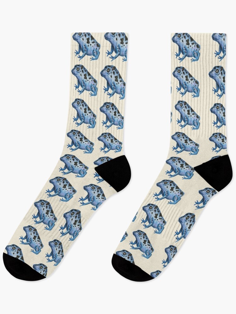 Thumbnail 1 of 5, Socks, Blue Frog Pattern designed and sold by CreativeDragon1.
