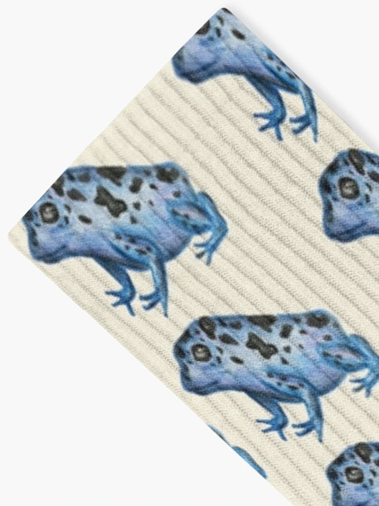 Thumbnail 2 of 5, Socks, Blue Frog Pattern designed and sold by CreativeDragon1.